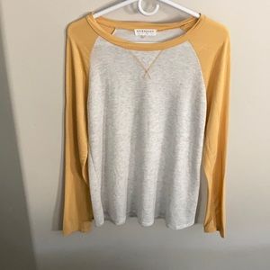 Yellow and Heather grey baseball style tshirt